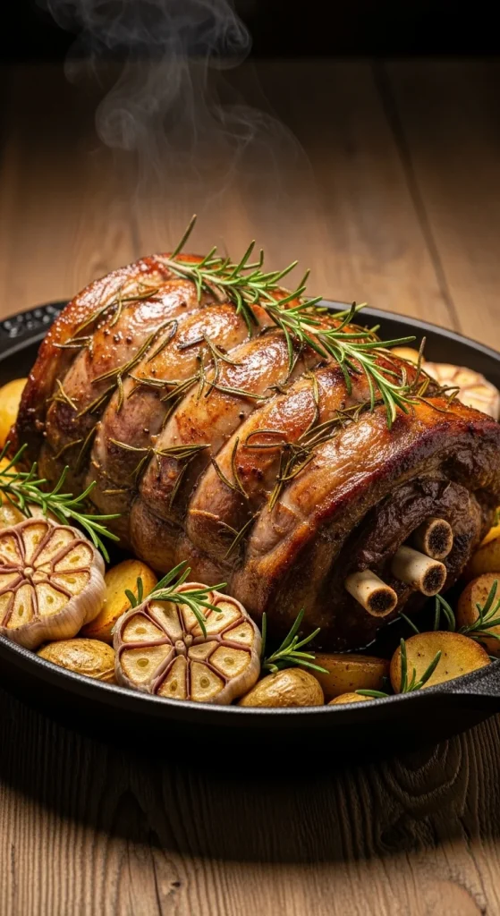 15. Roasted Lamb with Rosemary and Garlic