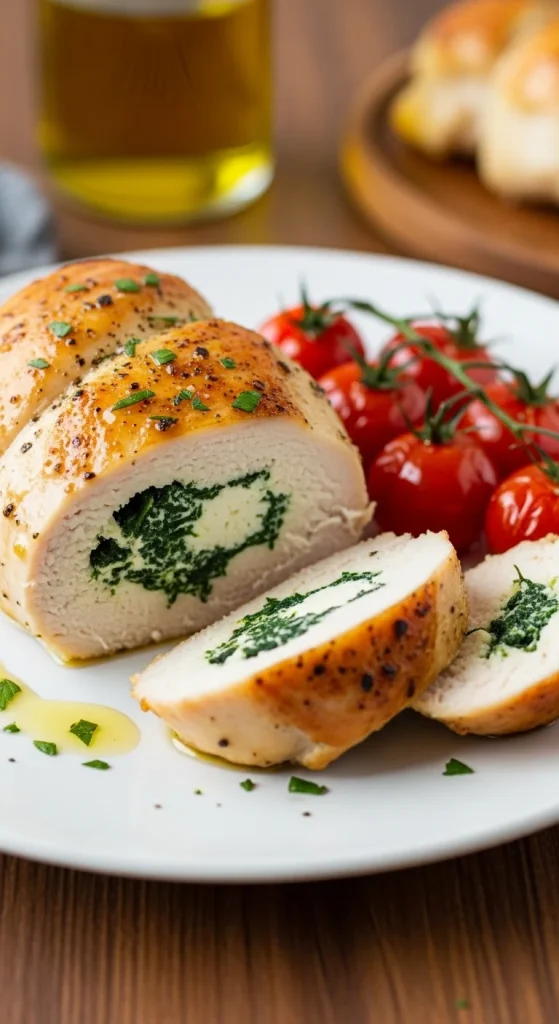 15. Spinach and Feta Stuffed Chicken