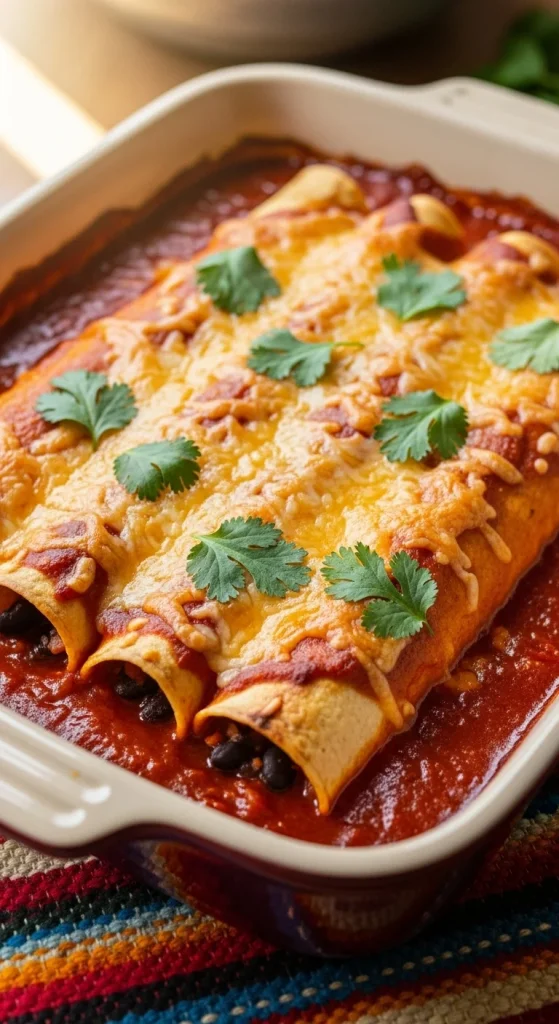 15. Sweet Potato and Black Bean Enchiladas
