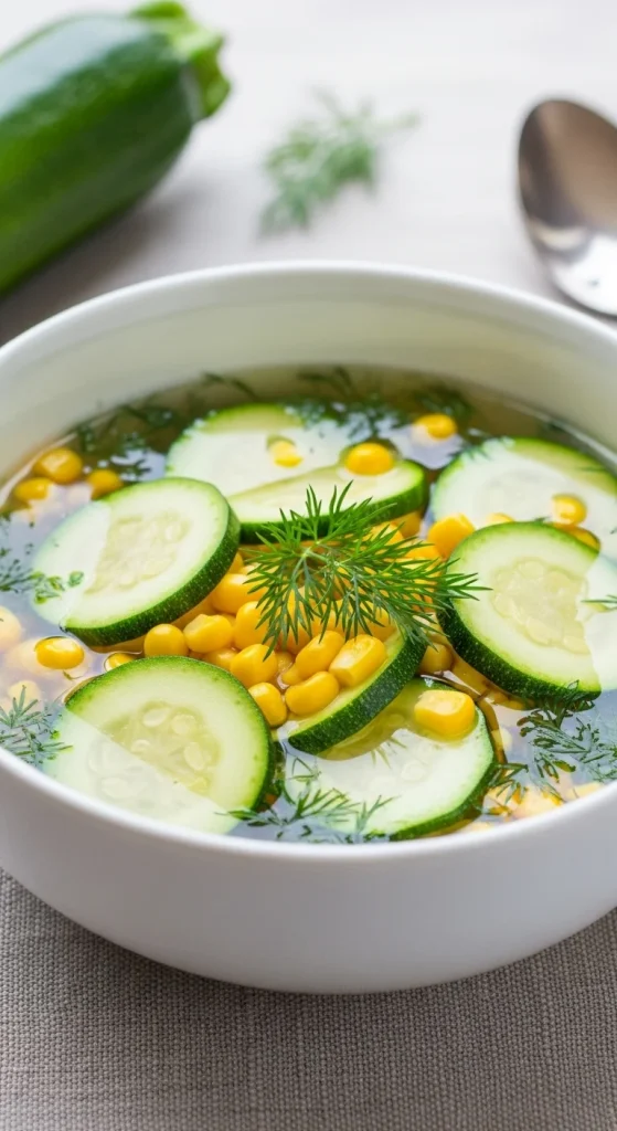 15. Zucchini and Corn Soup