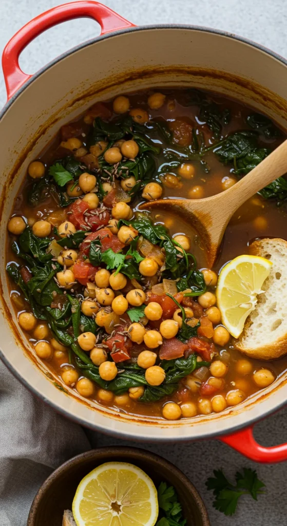 16. Chickpea Spinach Stew