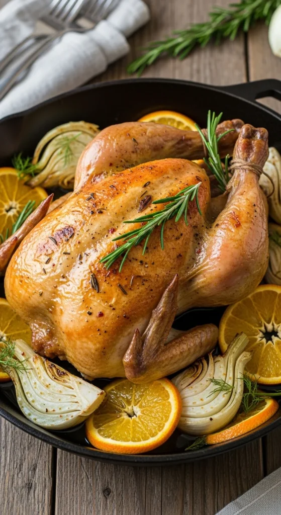 16. Citrus and Fennel Roasted Chicken
