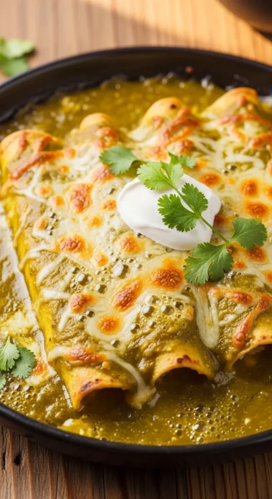 16. Green Chicken Enchiladas