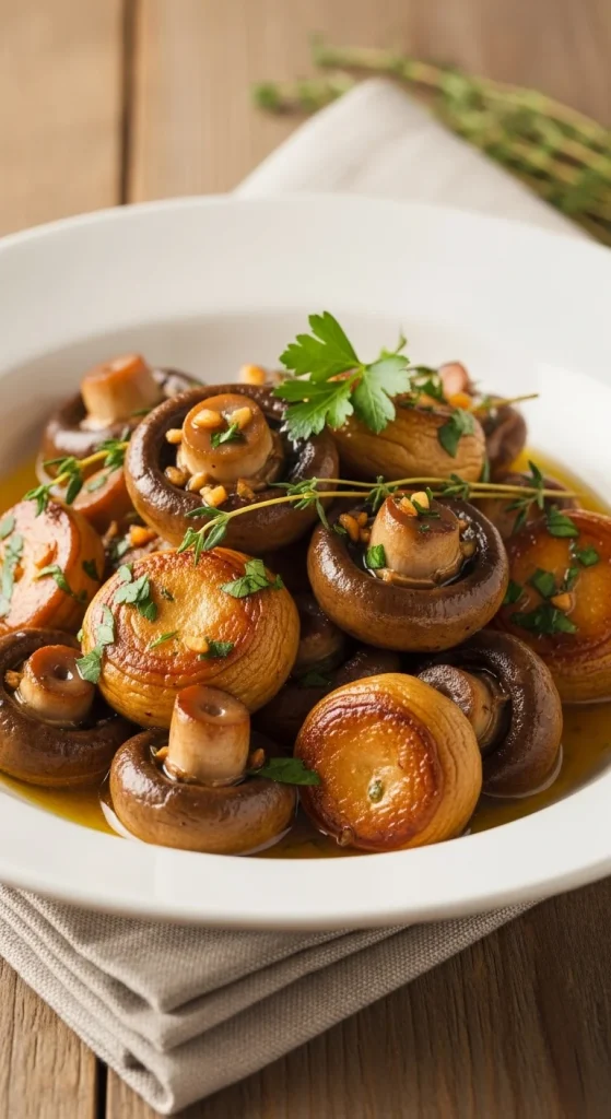 16. Keto Garlic Butter Mushrooms