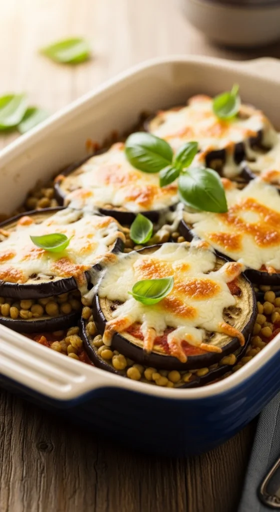 16. Lentil and Eggplant Bake