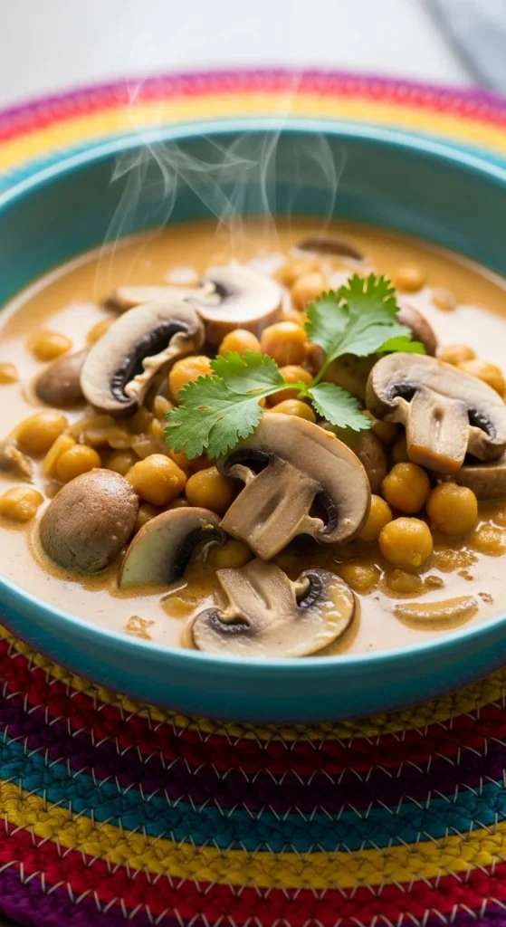 16. Mushroom and Chickpea Curry