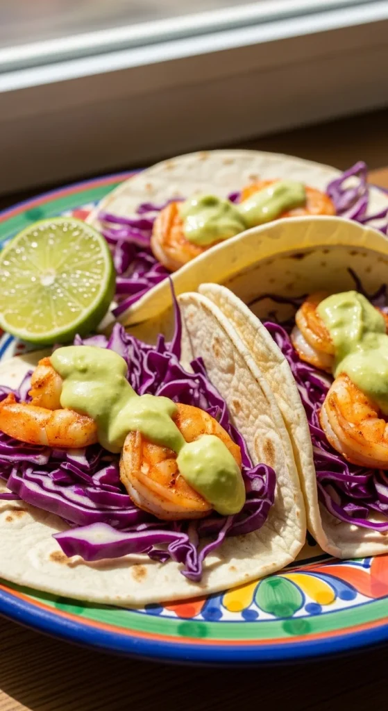 16. Spicy Shrimp Tacos with Cabbage Slaw