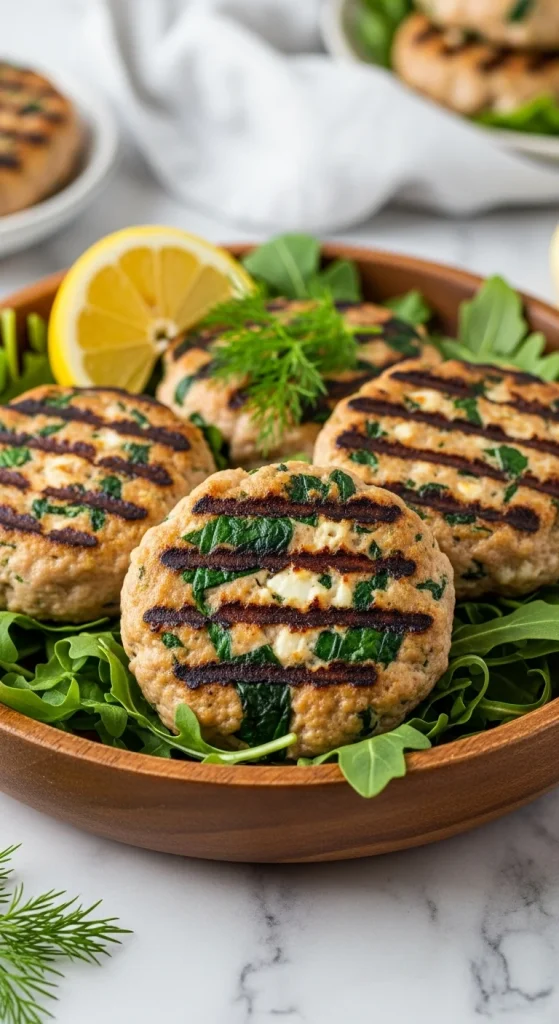 16. Spinach and Feta Turkey Burgers