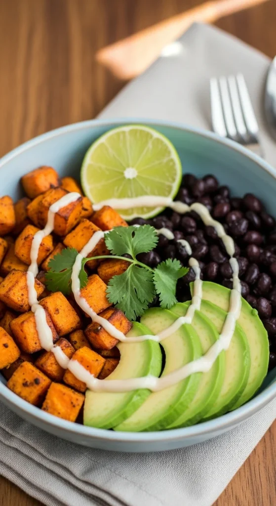 16. Sweet Potato and Black Bean Bowl