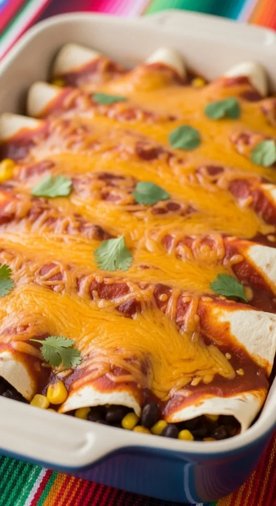 17. Black Bean and Corn Enchiladas