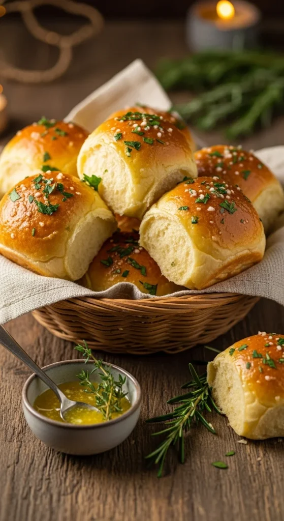 17. Garlic Herb Dinner Rolls