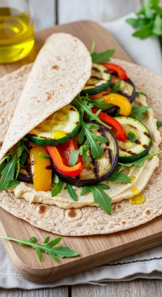 17. Grilled Vegetable and Hummus Wrap