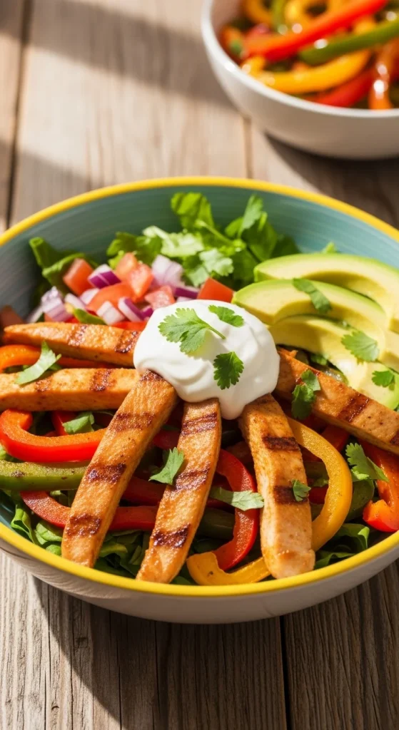 17. Keto Chicken Fajita Bowl