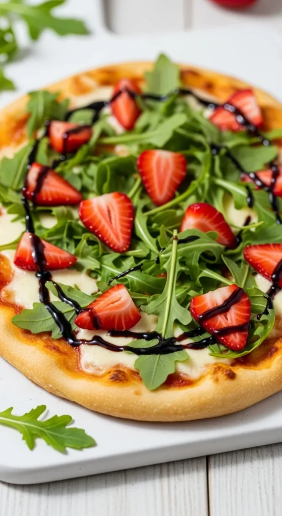 17. Strawberry and Arugula Flatbread