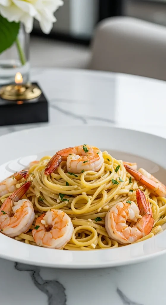 18. Garlic Butter Shrimp Pasta