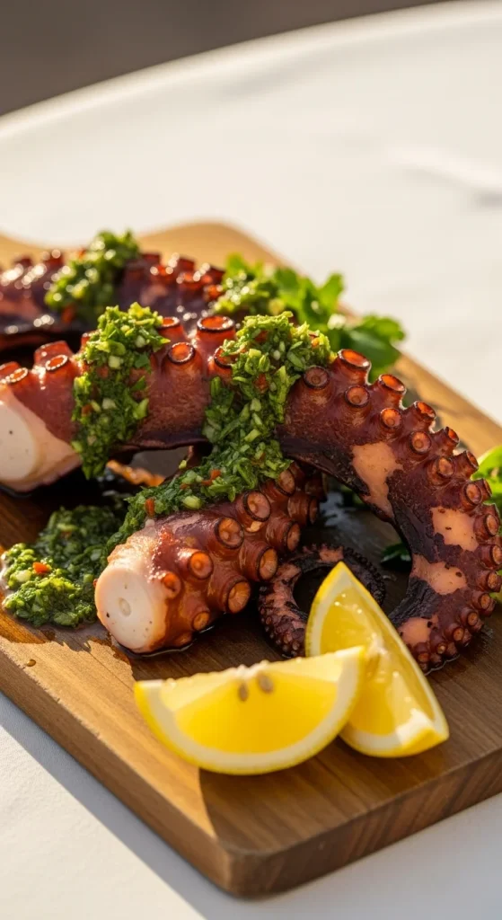 18. Grilled Octopus with Chimichurri