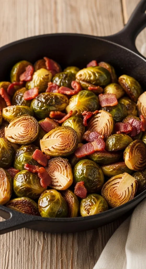 18. Maple Glazed Brussels Sprouts and Bacon