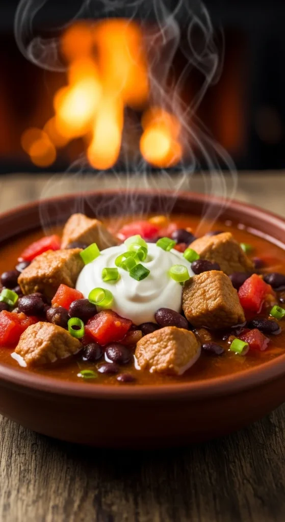 18. Pork and Black Bean Chili