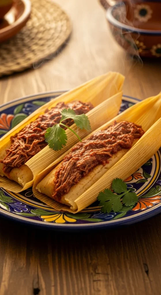 18. Red Chile Beef Tamales