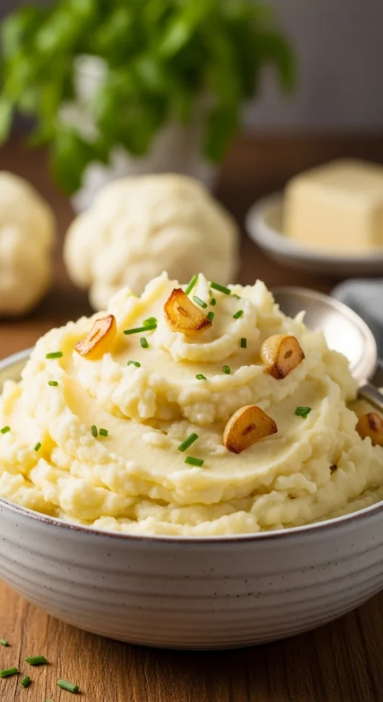 18. Roasted Garlic Mashed Cauliflower