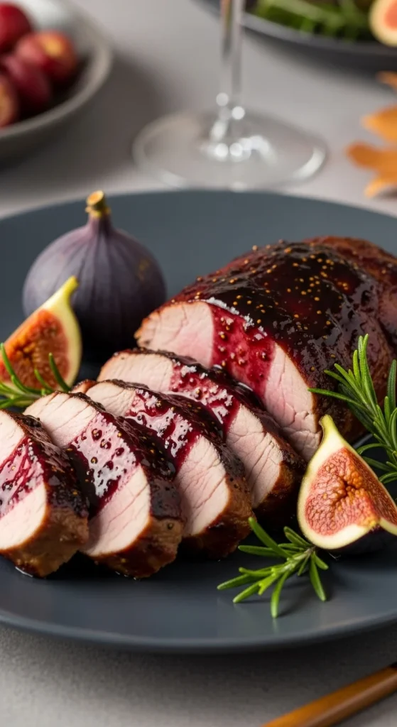 18. Roasted Pork Tenderloin with Fig Glaze