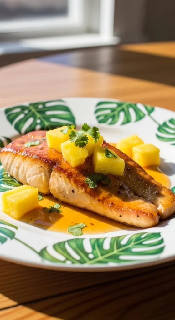 19. Baked Mahi-Mahi with Pineapple Glaze