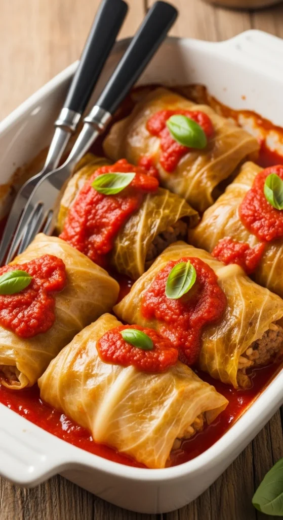19. Beef Stuffed Cabbage Rolls