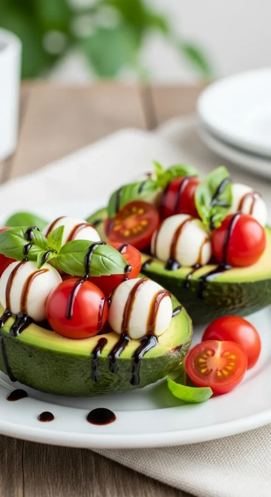 19. Caprese Stuffed Avocados