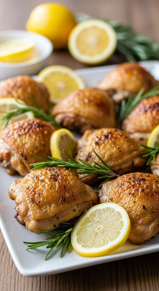 19. Lemon Herb Roasted Chicken Thighs