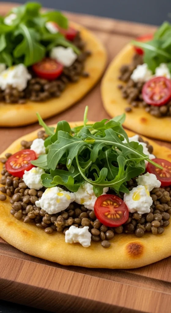 19. Lentil and Feta Flatbreads