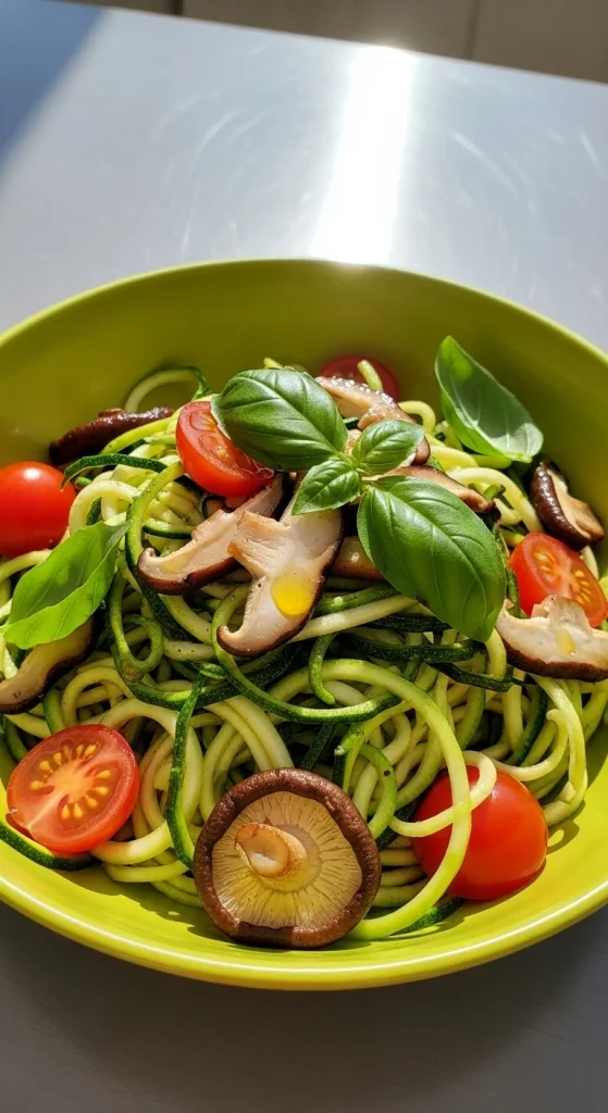 19. Mushroom and Zucchini Noodle Bowl