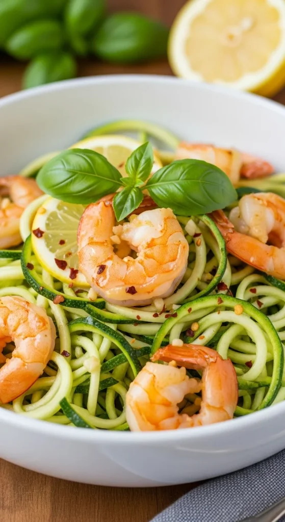 19. Shrimp and Zucchini Noodles