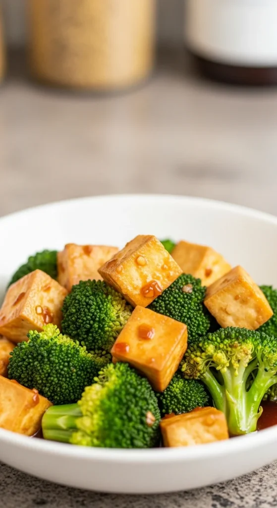 19. Spicy Baked Tofu with Broccoli