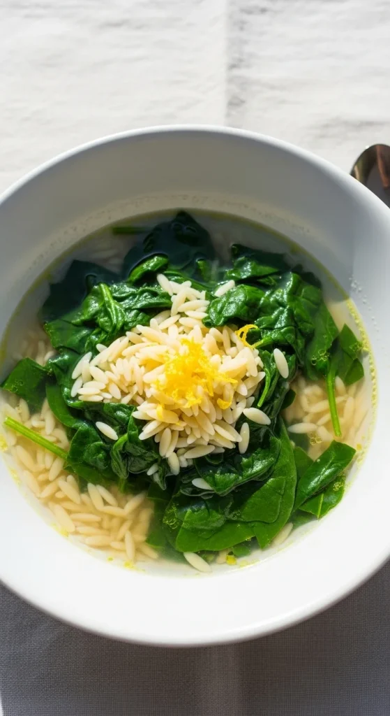 19. Spinach and Orzo Soup