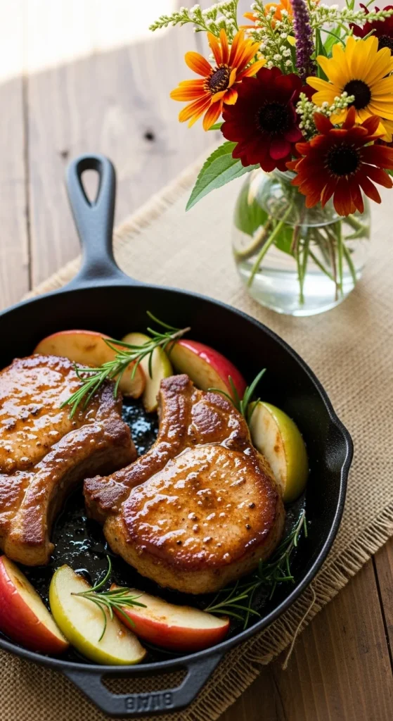 2. Apple Cider Glazed Pork Chops