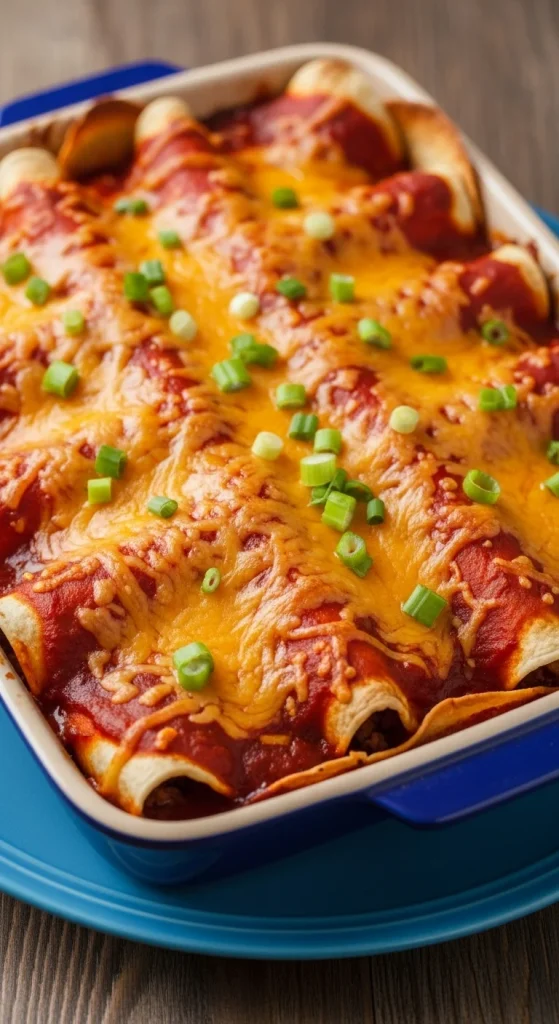 2. Beef Enchiladas with Red Sauce