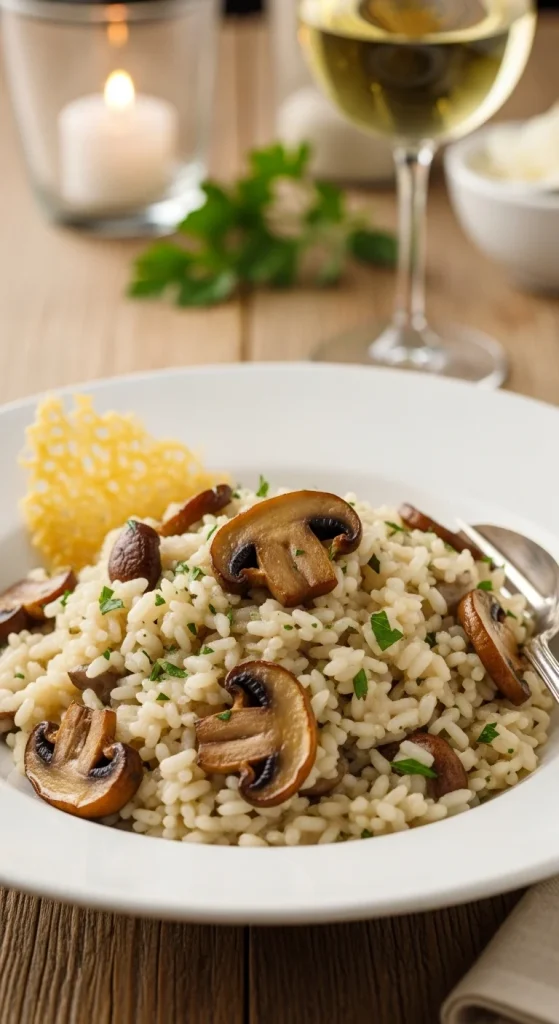 2. Creamy Mushroom Risotto 
