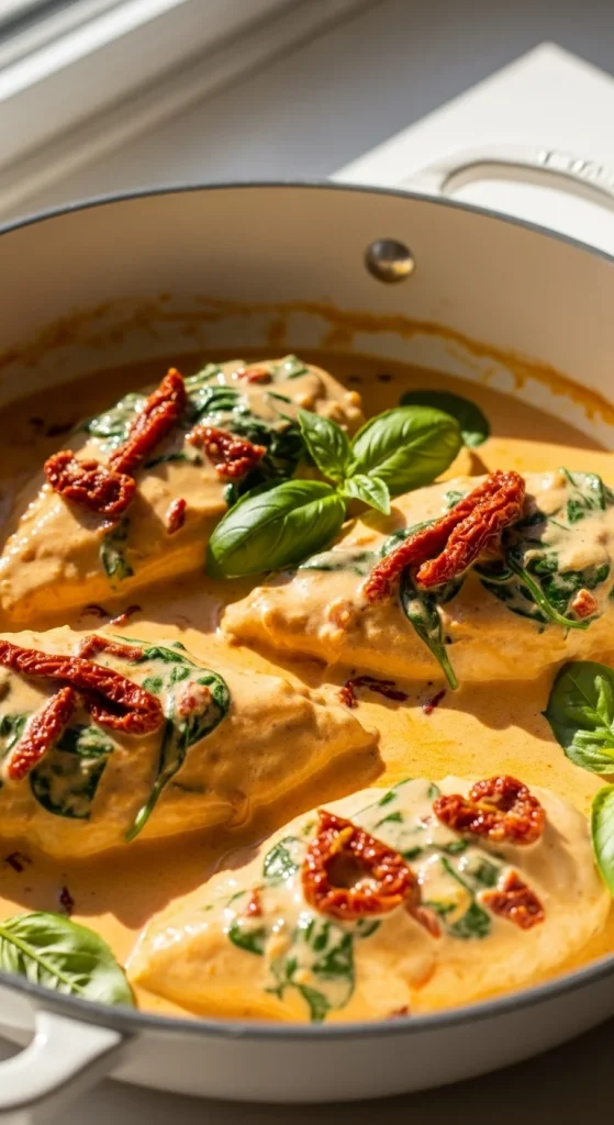 2. Creamy Tuscan Chicken

