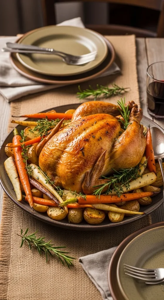 2. Herb-Roasted Chicken with Root Vegetables