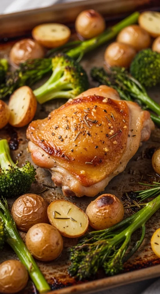 2. One-Pan Lemon Garlic Chicken with Veggies