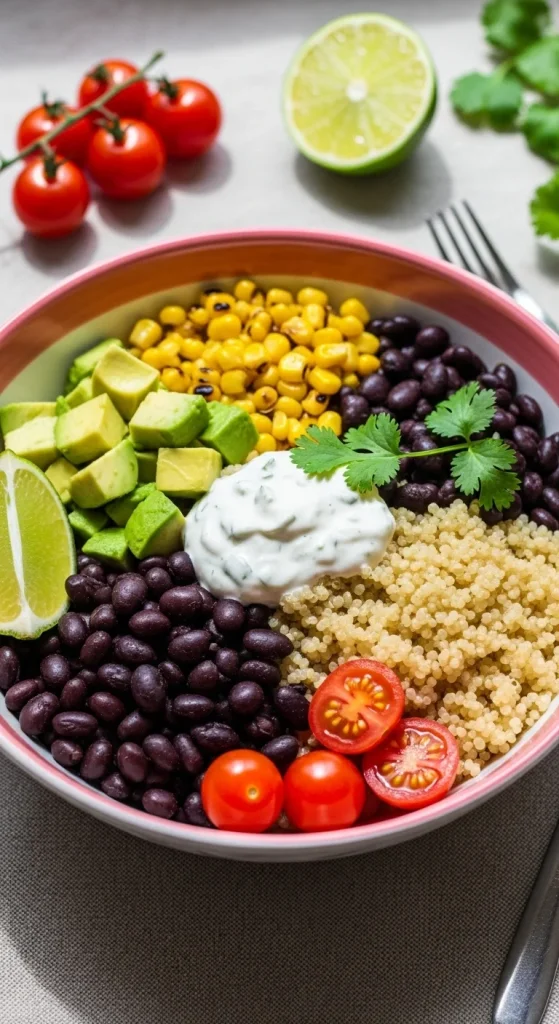 2. Quinoa Black Bean Burrito Bowls
