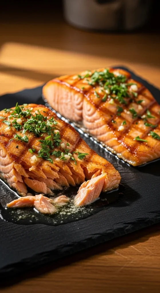 2. Seared Salmon with Garlic Butter