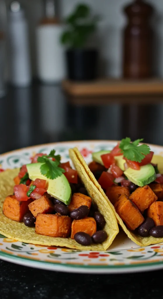 2. Spicy Black Bean and Sweet Potato Tacos