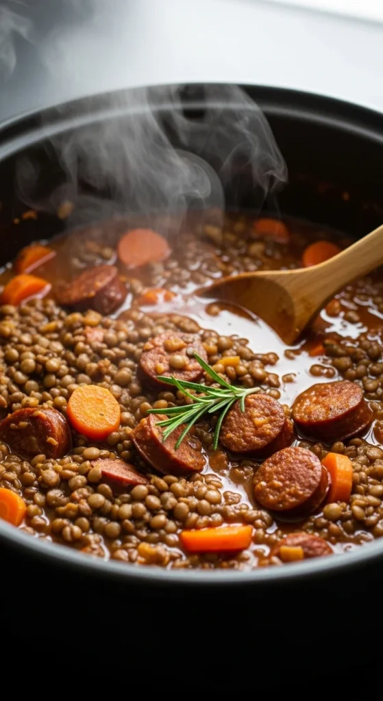 2. Spicy Sausage and Lentil Stew