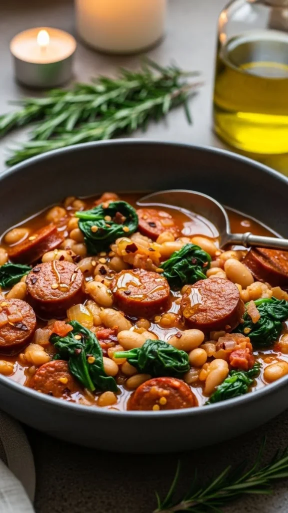 2. Spicy Sausage and White Bean Stew