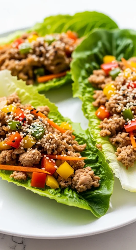 2. Veggie-Packed Turkey Lettuce Wraps