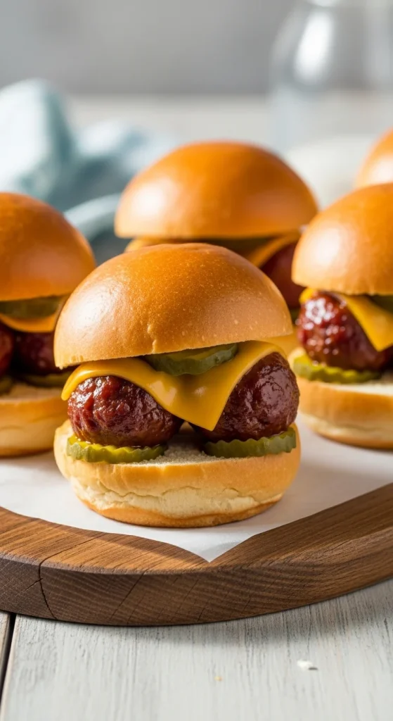 20. BBQ Meatball Sliders