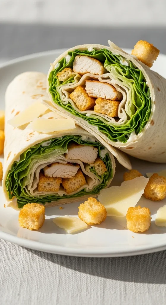 20. Chicken Caesar Wraps