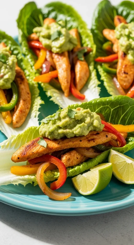 20. Chicken Fajita Lettuce Wraps