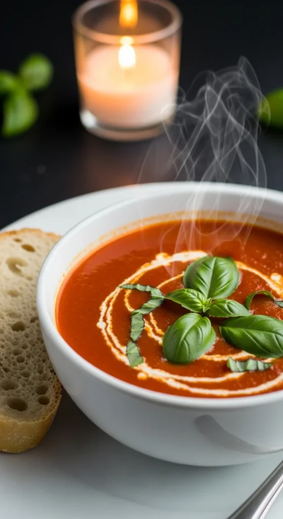 20. Creamy Tomato and Basil Soup